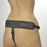 Чёрные трусики с плугом Kanikule Strap-on Harness Anatomic Thong купить в секс шопе