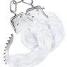 Белые игровые наручники Plush Fur Cuffs купить в секс шопе