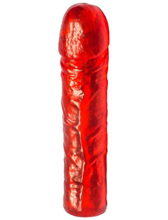 Красный гелевый фаллоимитатор - 16,5 см. купить в секс шопе