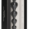 Черная анальная елочка Anal Heart Beads - 18,5 см. купить в секс шопе