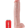 Телесный фаллоимитатор-гигант 15  Cock with Balls - 40,6 см. купить в секс шопе