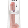Телесный фаллоимитатор-гигант 15  Cock with Balls - 40,6 см. купить в секс шопе