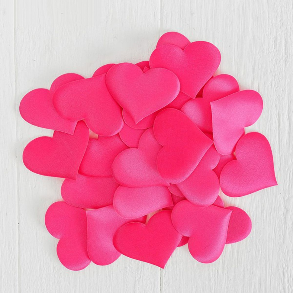 Набор розовых декоративных сердец - 25 шт. купить в секс шопе