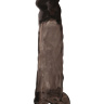 Чёрная насадка на пенис Tс подхватом - 19,5 см. купить в секс шопе