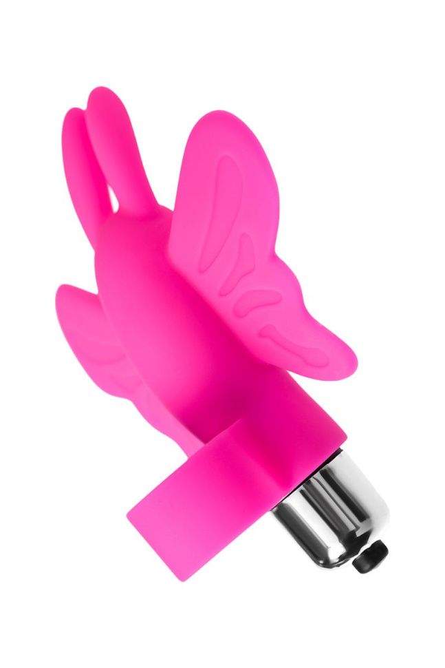 Розовая вибронасадка-бабочка на палец Eromantica Butterfly купить в секс шопе