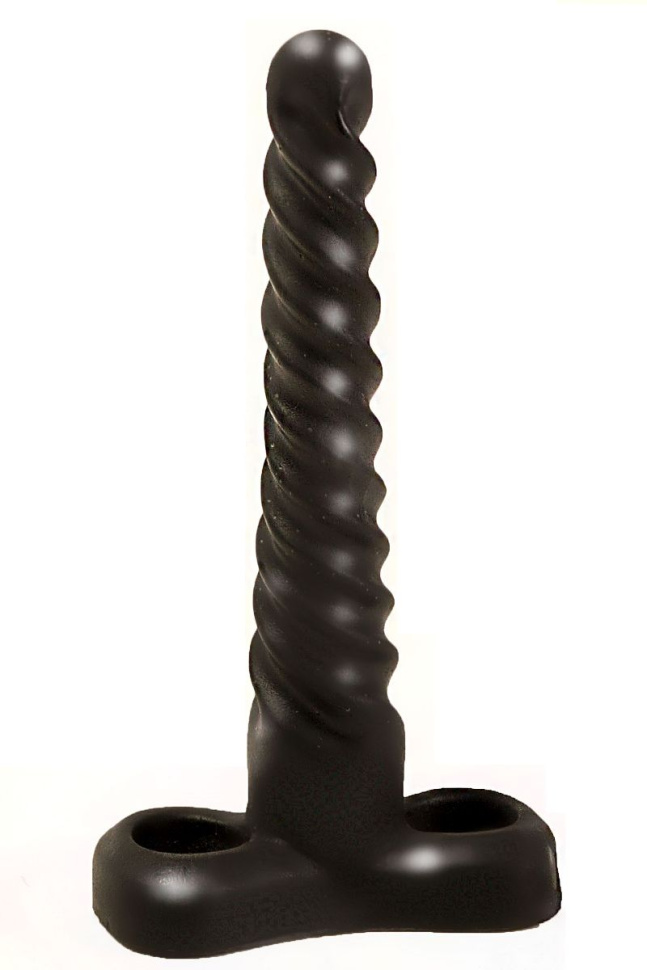 Закрученный спиралью плаг чёрного цвета - 15 см. купить в секс шопе