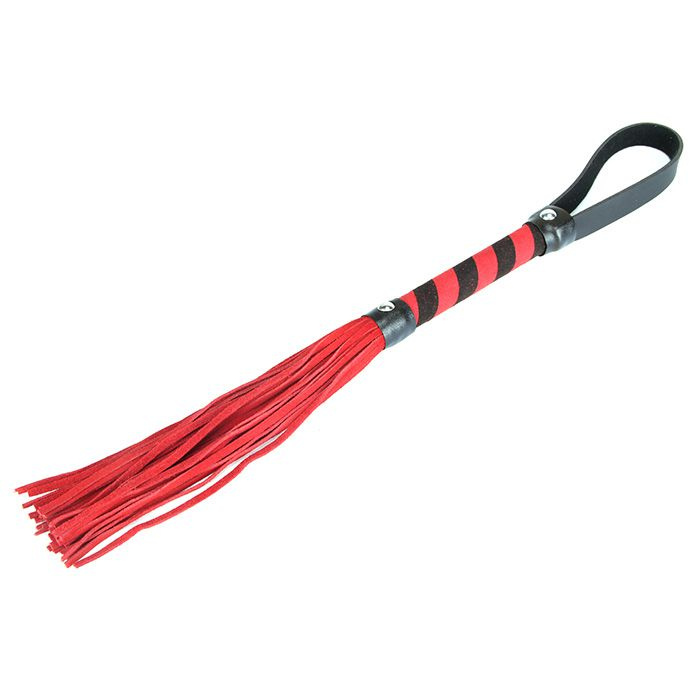 Мягкая плеть c красными шнурами DEVIL LASH - 39 см. купить в секс шопе