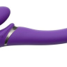 Фиолетовый безремневой вибрострапон Silicone Bendable Strap-On - size M купить в секс шопе
