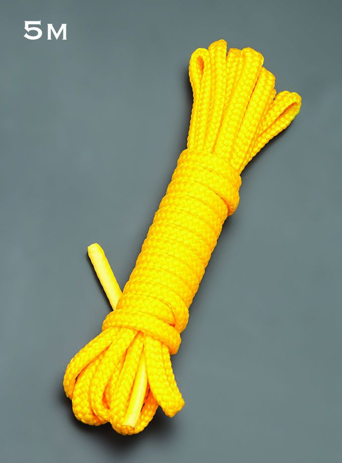 Желтая веревка для связывания - 5 м. купить в секс шопе
