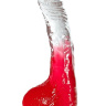 Красный фаллоимитатор с прозрачной верхней частью JELLY JOY FADE OUT DONG 8INCH - 20 см. купить в секс шопе