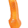 Оранжевый гелевый вибратор с широким основанием JELLY JOY 7INCH 10 RHYTHMS - 17,5 см. купить в секс шопе