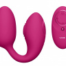 Розовое виброяйцо с дополнительной клиторальной стимуляцией Aika купить в секс шопе
