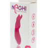 Розовый клиторальный вибратор с ушками NAGHI NO.8 - 16 см. купить в секс шопе