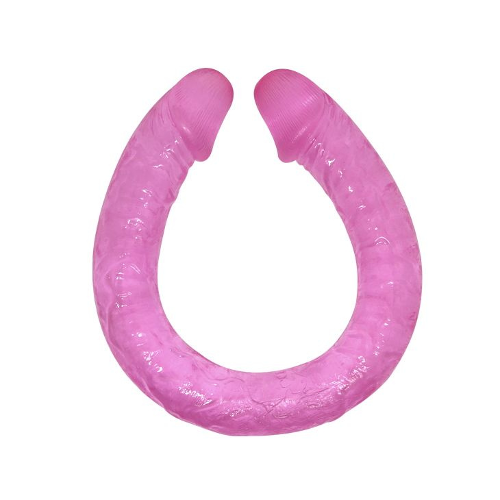 Розовый двухсторонний фаллоимитатор - 48,5 см. купить в секс шопе