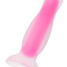 Розовая, светящаяся в темноте анальная втулка Cain Glow - 10 см. купить в секс шопе