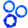 Набор из 3 синих силиконовых эрекционных колец разного размера купить в секс шопе