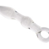 Стеклянная анальная втулка с ручкой-кольцом - 14 см. купить в секс шопе
