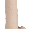 Телесный перезаряжаемый вибратор-реалистик из неоскин - 22 см. купить в секс шопе