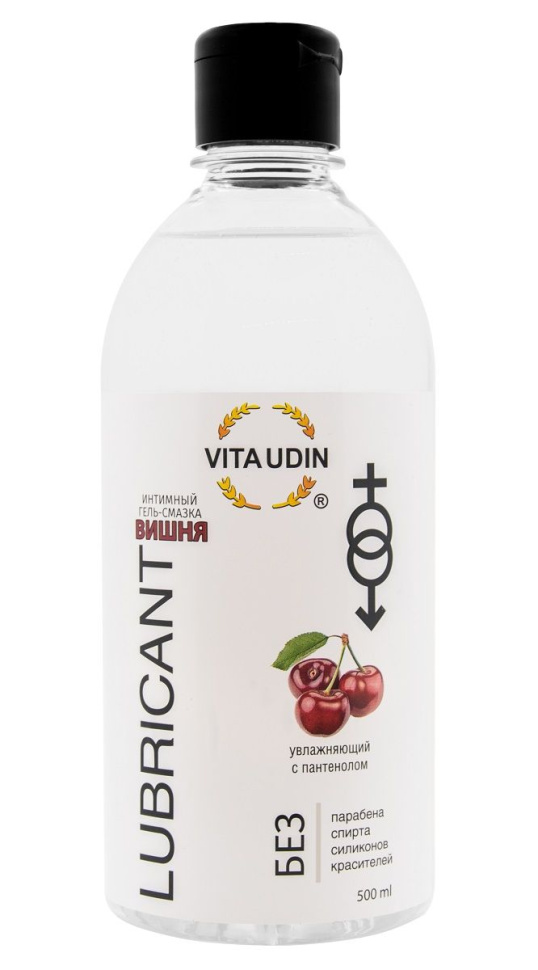 Интимный гель-смазка на водной основе VITA UDIN с ароматом вишни - 500 мл. купить в секс шопе