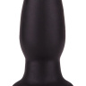 Чёрная овальная пробочка на ножке - 10 см. купить в секс шопе