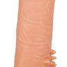 Телесная насадка-фаллос с шипами для массажа клитора - 17,8 см. купить в секс шопе
