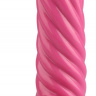 Розовый реалистичный винтообразный фаллоимитатор на присоске - 21 см. купить в секс шопе