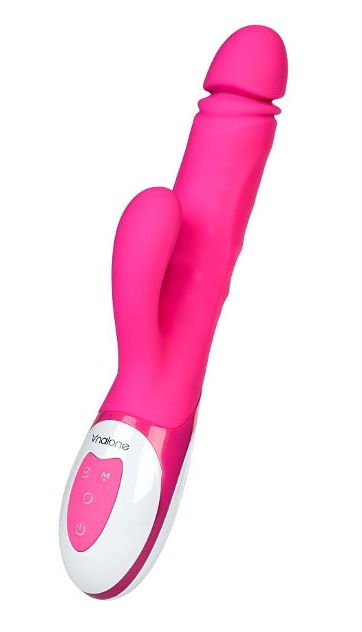 Розовый вибратор Nalone Wave - 26 см. купить в секс шопе