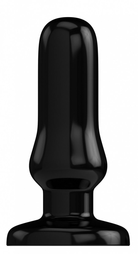 Чёрный анальный стимулятор Bottom Line 4  Model 6 rubber Black - 15,5 см. купить в секс шопе