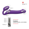 Фиолетовый безремневой вибрострапон Vibrating Bendable Strap-On - size L купить в секс шопе