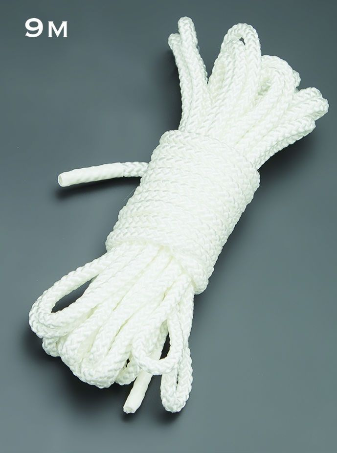 Белая веревка для связывания - 9 м. купить в секс шопе