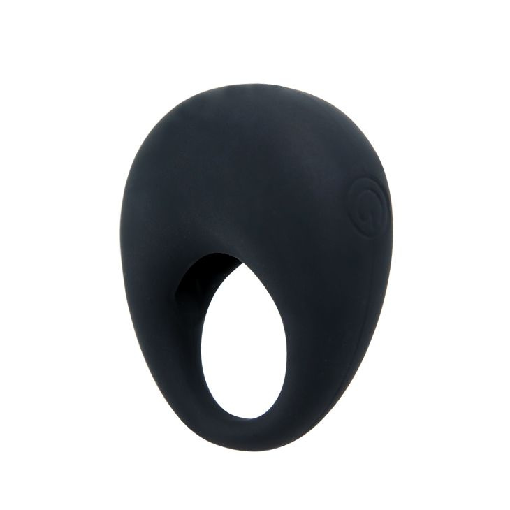 Черное вибрирующее эрекционное кольцо Trap купить в секс шопе