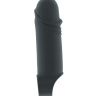 Серая удлиняющая насадка Stretchy Thick Penis Extension No.35 - 15,2 см. купить в секс шопе