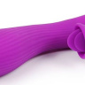 Фиолетовый рельефный вибратор-кролик QUEJOY - 25 см. купить в секс шопе
