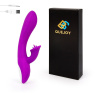 Фиолетовый рельефный вибратор-кролик QUEJOY - 25 см. купить в секс шопе
