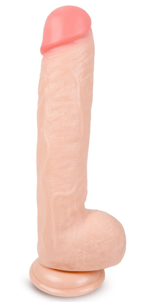 Большой телесный фаллоимитатор с присоской - 33 см. купить в секс шопе