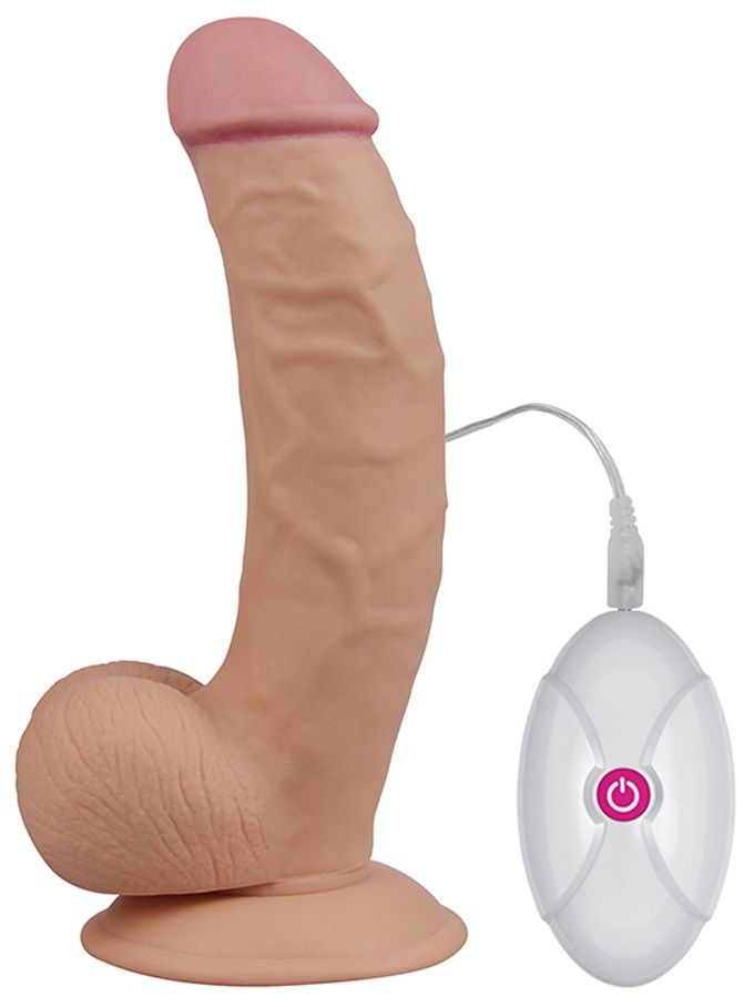 Телесный вибромассажер-реалистик Ultra Soft Dude 8.5 - 20 см. купить в секс шопе