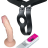Поясной вибратор-страпон Lovers lust - 15,2 см. купить в секс шопе