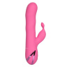 Розовый вибратор-кролик с волновым движением ствола Santa Barbara Surfer - 24 см. купить в секс шопе