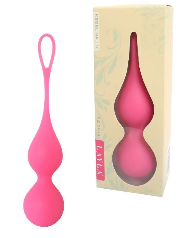 Матовые розовые вагинальные шарики Кегеля Layla Peonia купить в секс шопе