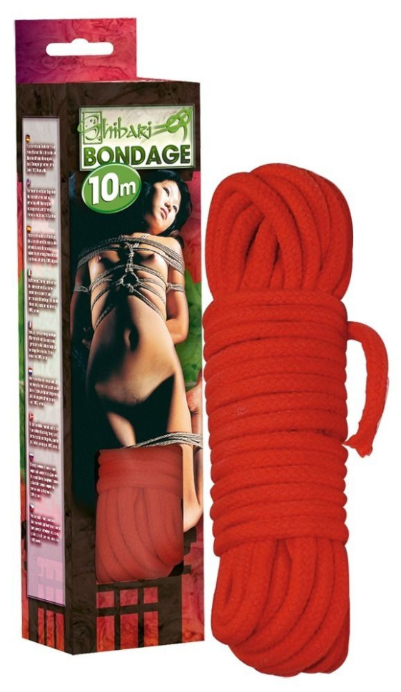 Красная верёвка для бондажа - 10 м. купить в секс шопе