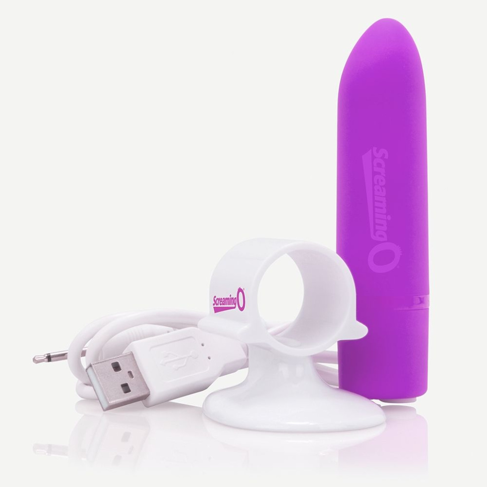 Фиолетовый мини-вибратор CHARGED POSITIVE VIBE купить в секс шопе