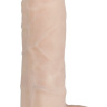 Телесный перезаряжаемый вибратор-реалистик из неоскин - 21,5 см. купить в секс шопе