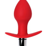 Красная анальная вибровтулка Glam - 9,7 см. купить в секс шопе