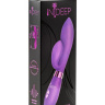 Фиолетовый вибратор Gina с клиторальным отростком - 20 см. купить в секс шопе