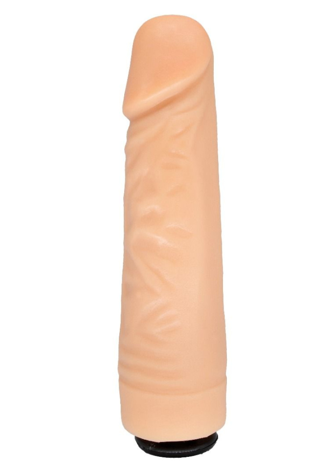 Телесный фаллос-насадка для трусиков с плугом - 17,5 см. купить в секс шопе