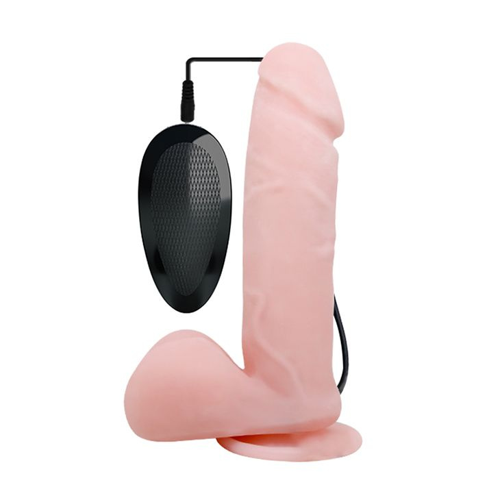 Телесный вибратор с присоской Oliver - 19,5 см. купить в секс шопе