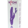 Фиолетовый ротатор NAGHI NO.20 RECHARGEABLE DUO VIBRATOR с клиторальным отростком купить в секс шопе