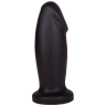 Чёрный анальный плаг фаллической формы - 13,7 см. купить в секс шопе