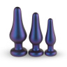 Набор из 3 фиолетовых анальных пробок Comets Butt Plug Set купить в секс шопе
