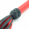 Черно-красная плеть с красной ручкой  Турецкие головы  - 57 см. купить в секс шопе